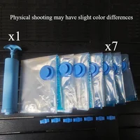 8pcs Reusable Vacuum Bags with Pump Cover Vacuum Compression Sealer Bag Space Saving for Clothes Storing Large Container 1