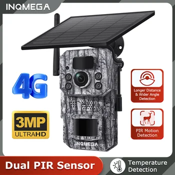 INQMEGA 4G Trail Camera Live Broadcast Wildlife Hunting Surveillance Cellular Wireless Cameras in Forest / Farm