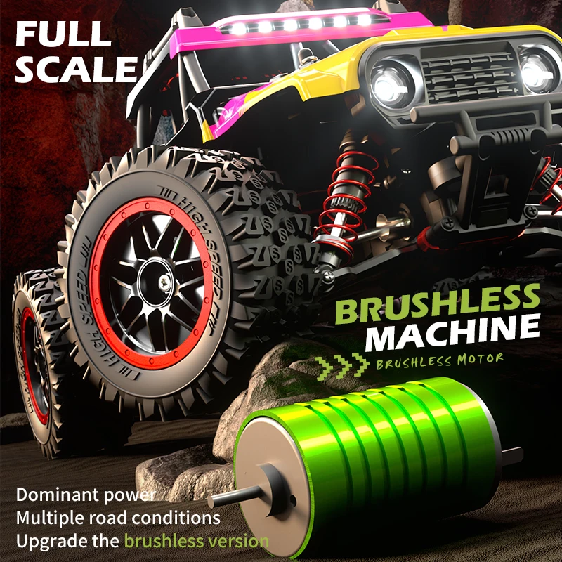 JJRC C8805 1:16 RC Car 4x4 Super Brushless 50km/h or 70km/h 4WD High Speed RC Car Off-Road Vehicle Children's and Adult Toys 4