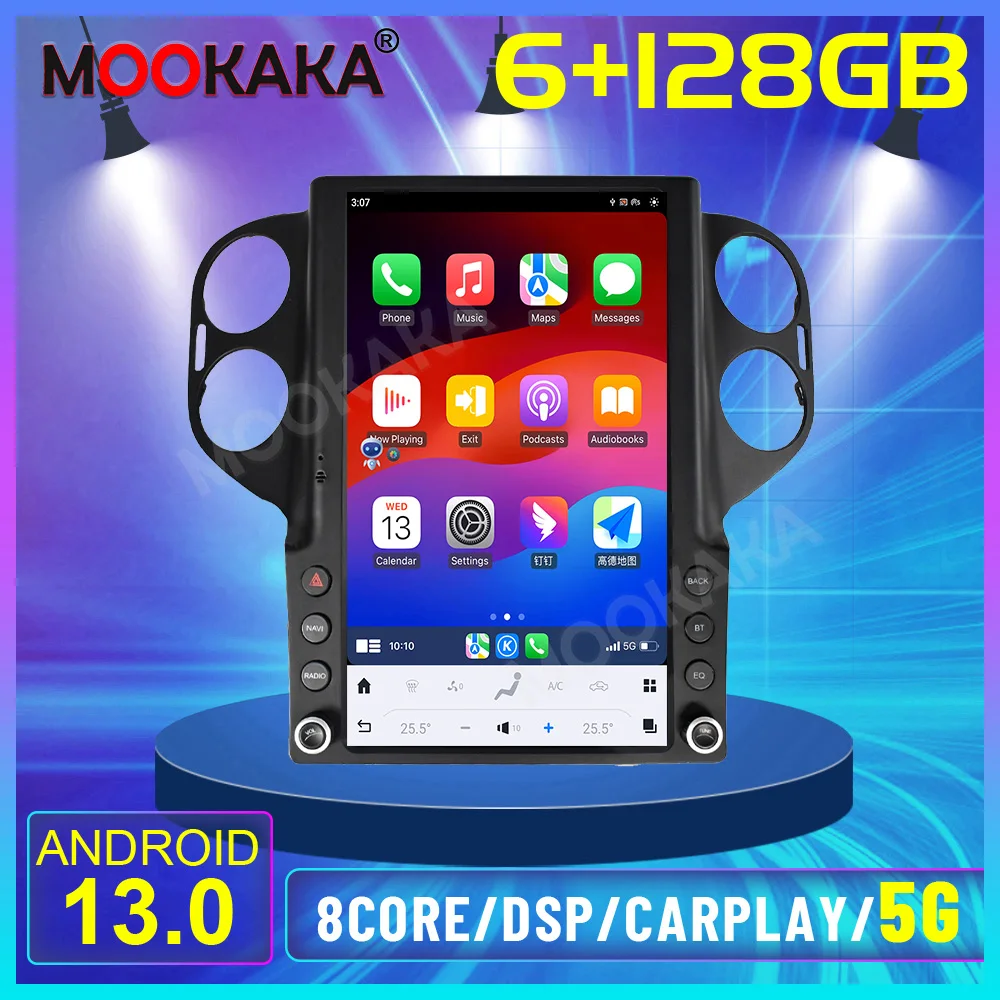 

13.6 inch Tesla Screen 8+256GB Android Radio Player For Volkswagen VW Tiguan 2010-2016 Car GPS Navi CarPlay Head Unit DSP Stereo