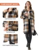 URBEST Women's Oversized Plaid Shacket - Cozy Long Sleeve Button Down Jacket with Pockets, Knee Length/Plus Size/Cropped 3