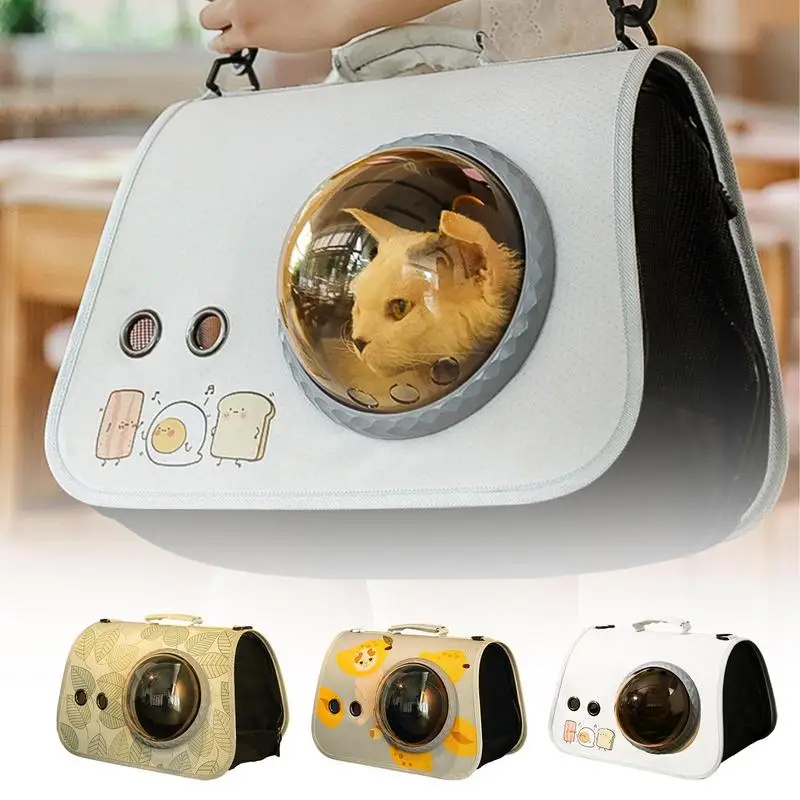 

Pet/ Cat Carrier Sling Transparent Cat Carrier Pouch Breathable Pet Carrier With Zipper Comfortable Cat Dog Bag For Outdoor Use