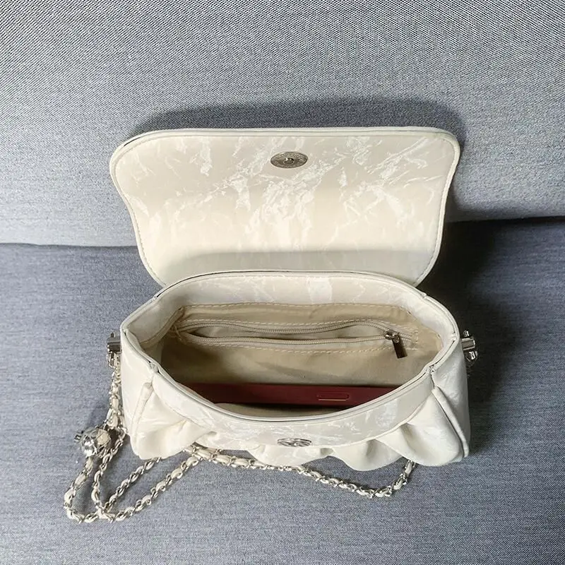 JIAREDI Sweet Pink Chain Crossbody Bags Women Women Fashionable Cloud Handbag Messenger Bag Ladies 2025 New Shoulder Bags Y2k