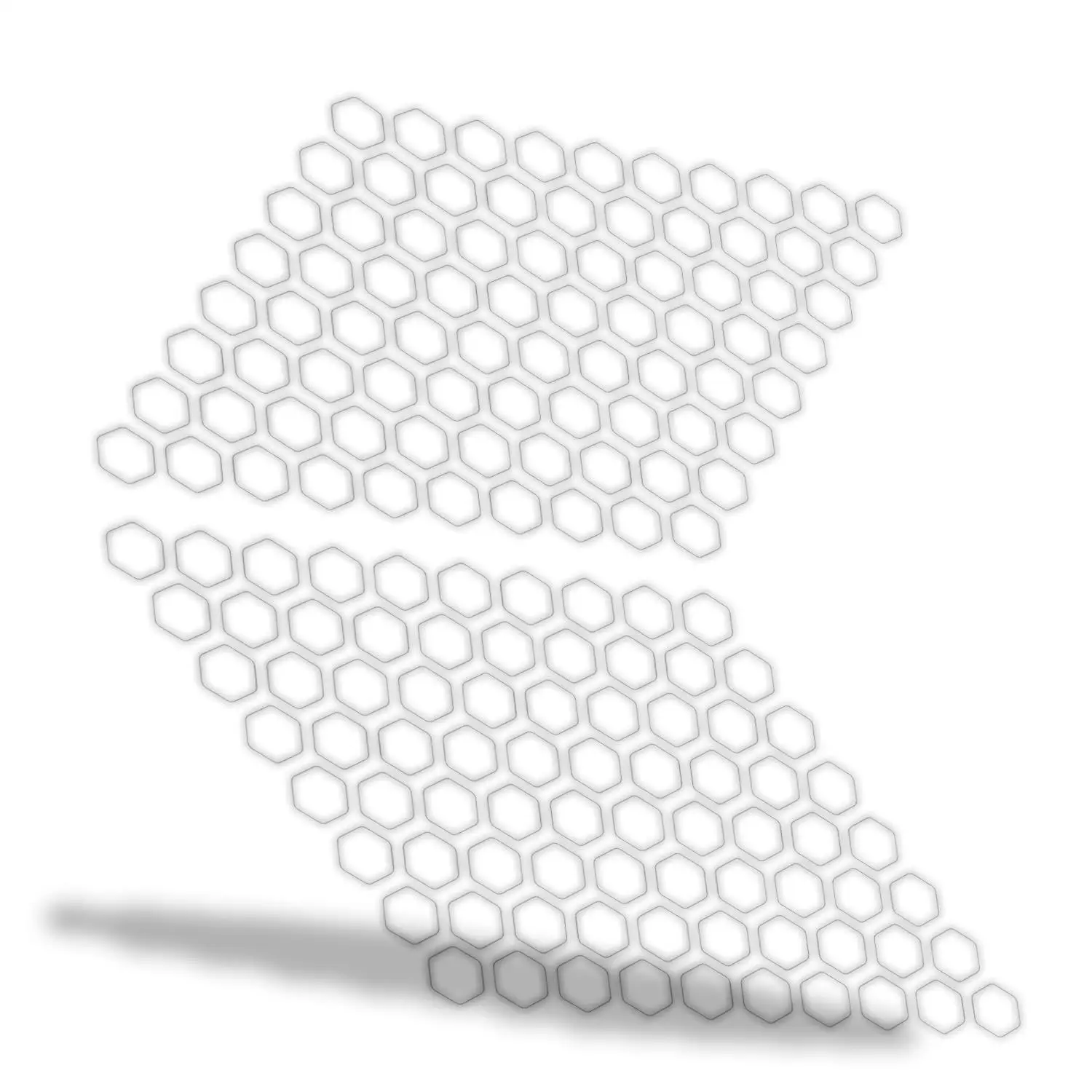 GP composite Universal 160 Pieces Honeycomb Strip Sticker Pad Transparent