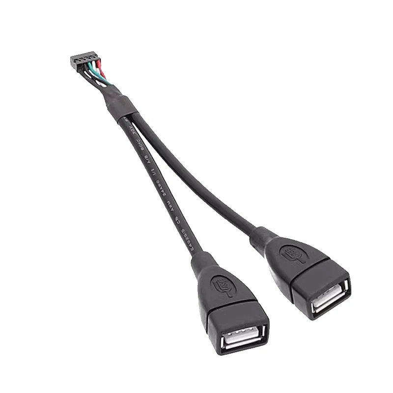 SATA To USB Cable Dupont 2.0mm Mini 9Pin 10Pin Motherboard Female Header To Dual USB Female Adapter Cable for Industrial Computer Motherboard