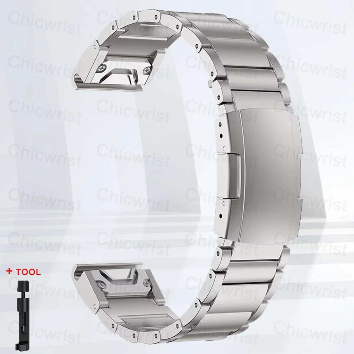 Premium Titanium QuickFit Strap - 26mm/22mm Adjustable Metal Watch Band