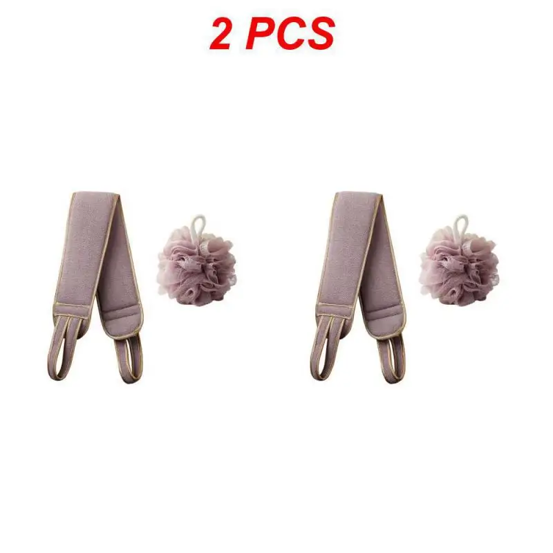 Rückenschrubber Set – 3-teiliges Peeling-Set Mit Waschlappen, Badekugel Und Handtuch In Rosa