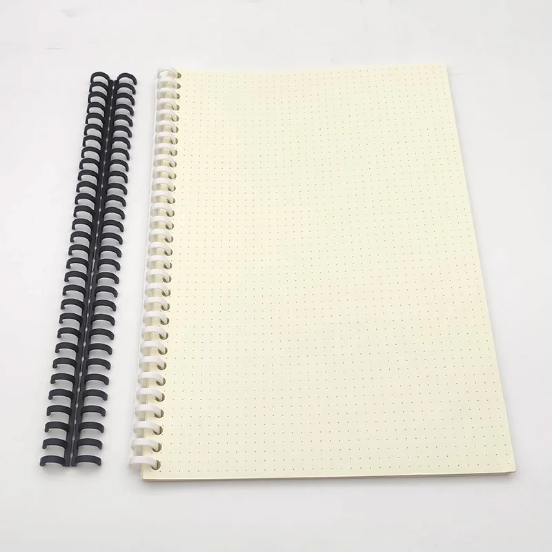Loose-leaf Plastic Binding Clips 10pcs 12mm A4 30 Holes Paper Book Circles Spring Spiral Rings Scrapbook Album Binder Clip