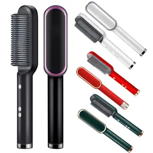 TYMO Porta Cordless Hair Straightener Brush, Portable Mini Straightening  Brush for Travel, Negative Ion Hot Comb Hair Straightener for Women