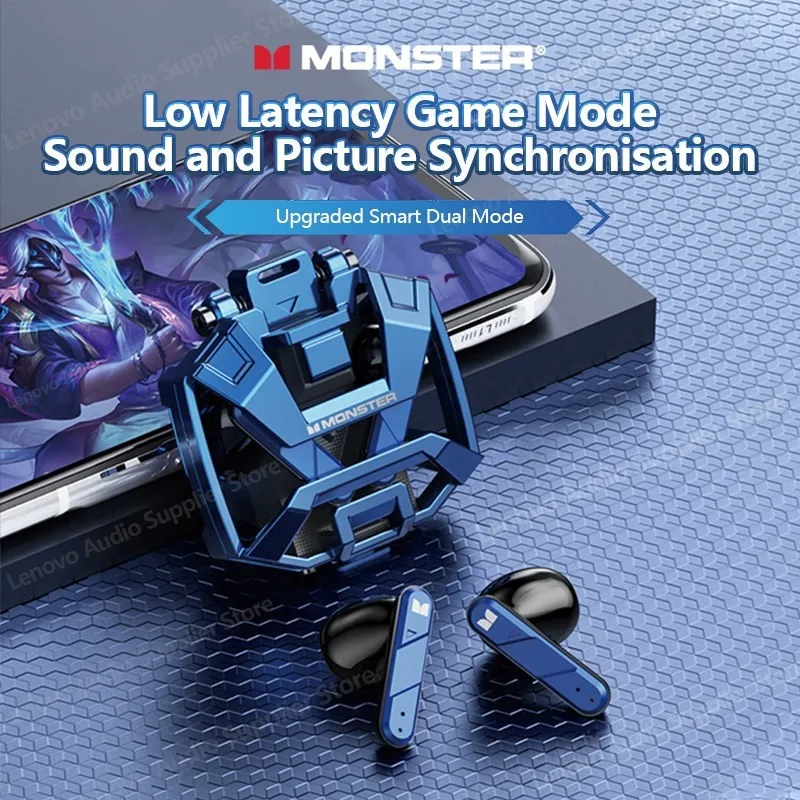 Choice Monster 블루투스 5.2 무선 게이밍 헤드셋, 장거리 소음 차단 헤드폰, HIFI 스테레오 음악 이어버드, XKT09