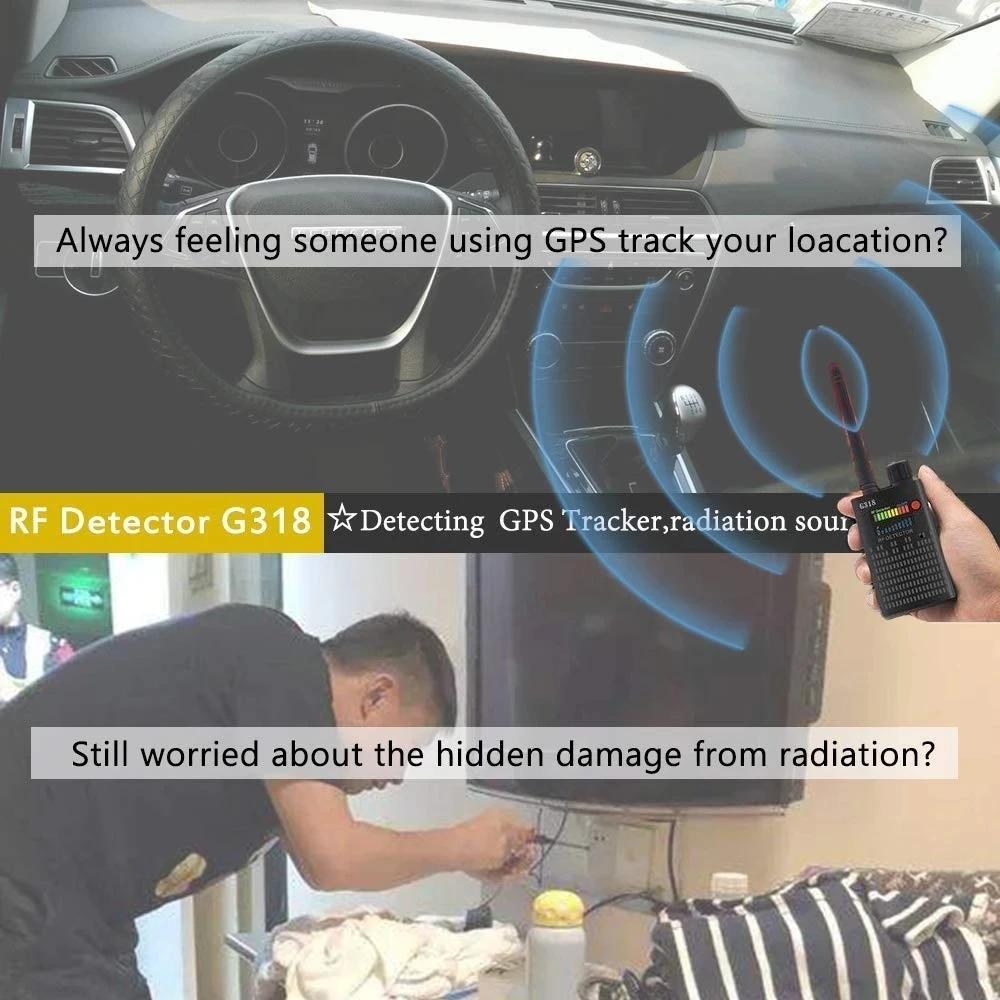G618 G318 Anti-Spy Detector Anti Candid Camera RF Wireless Signal Finder Locator Tracker Detect GSM Audio Bug Finder GPS Scanner