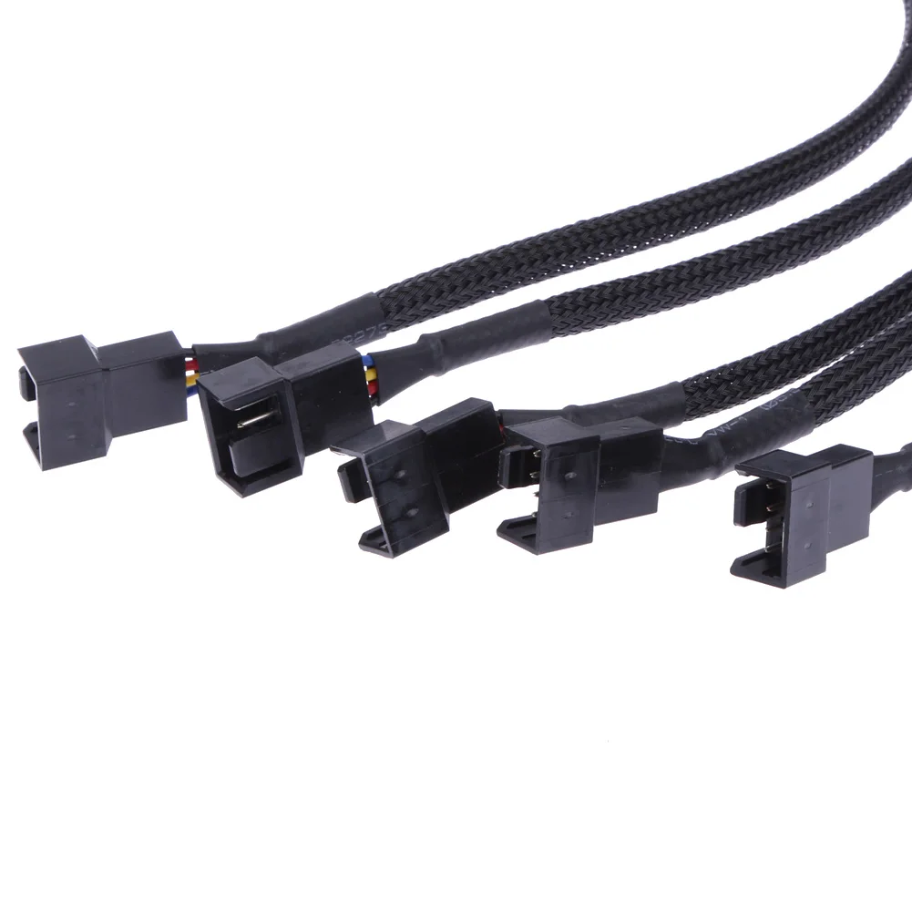Black 4 Pin PWM Case Fan Extension Power Cable for Computer CPU Cooling
