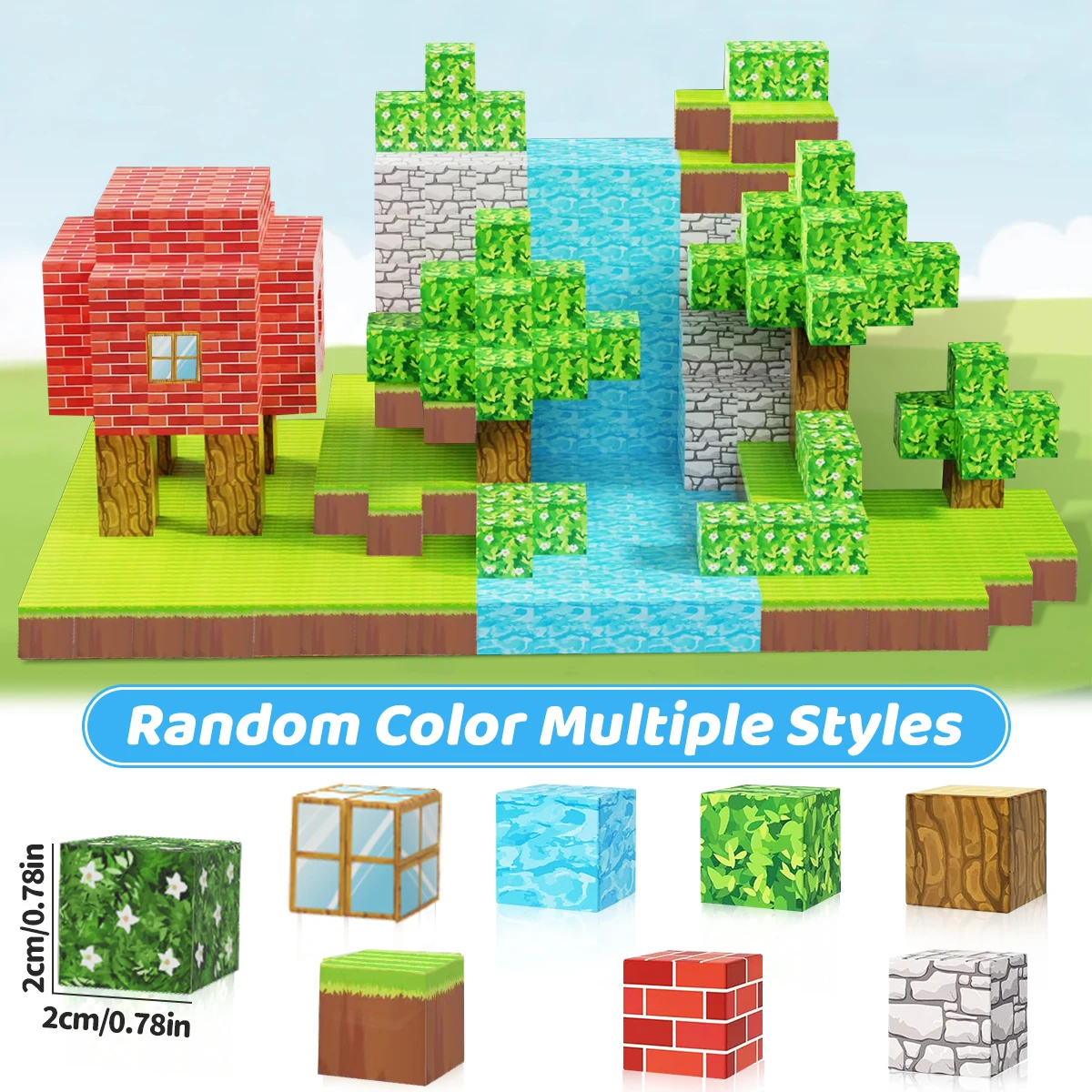 Magnetic Blocks-Build Mine Magnet World Set for Boys & Girls Age 3+ Sensory Toys for Toddlers Gifts Construction Toys