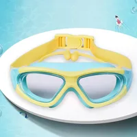 Professional Swim Eyewear Pool Glasses Soft Anti-Fog Kids Swimming Glasses with Earplugs for 3-12 Years Children Boys Girls