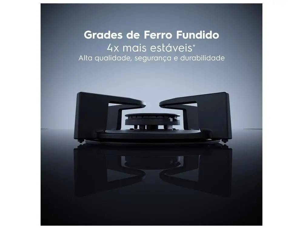 Cooktop 5 Bocas a Gás GLP Electrolux Preto Acendimento Automátic Pro Series KE5PS - Bivolt 3