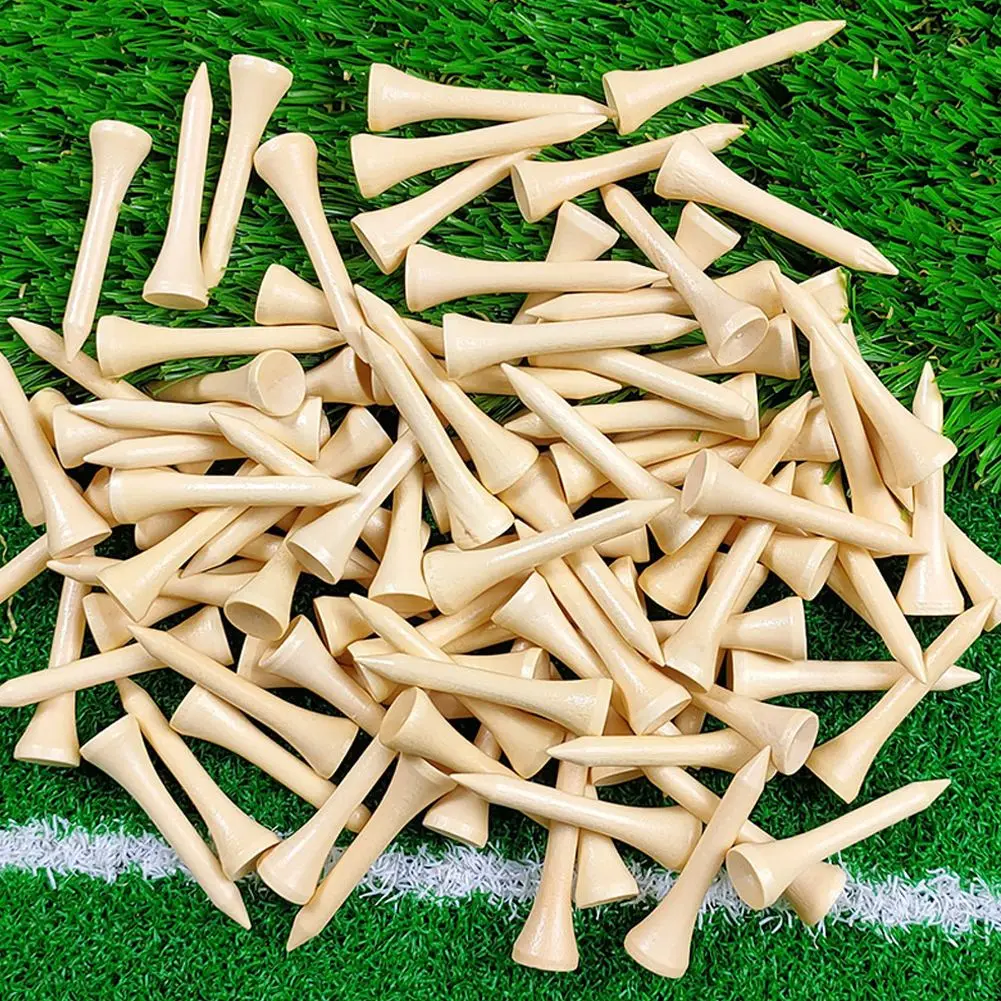 100 Count Golf Tees Bamboo Tee Golf Balls Holder 4 Sizes Available Stronger Than Wood Tees  42mm 54mm 70mm 83mm Golf Accessories