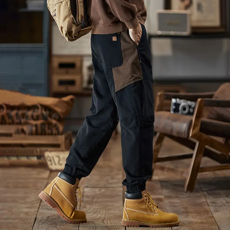 2024 Autumn Elegant Fashion Harajuku Slim Fit Ropa Hombre Loose All Match Casual Pants Solid Pockets Straight Cylinder Leggings