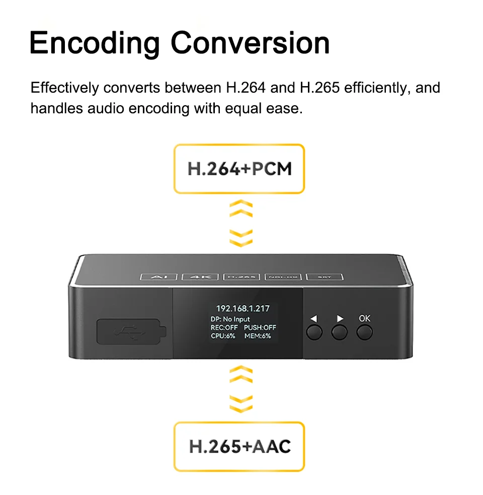 Link Pi DP01 DisplayPort Encoder NDI HD Video Decoder 4K P60 Input 1080P SRT RTM