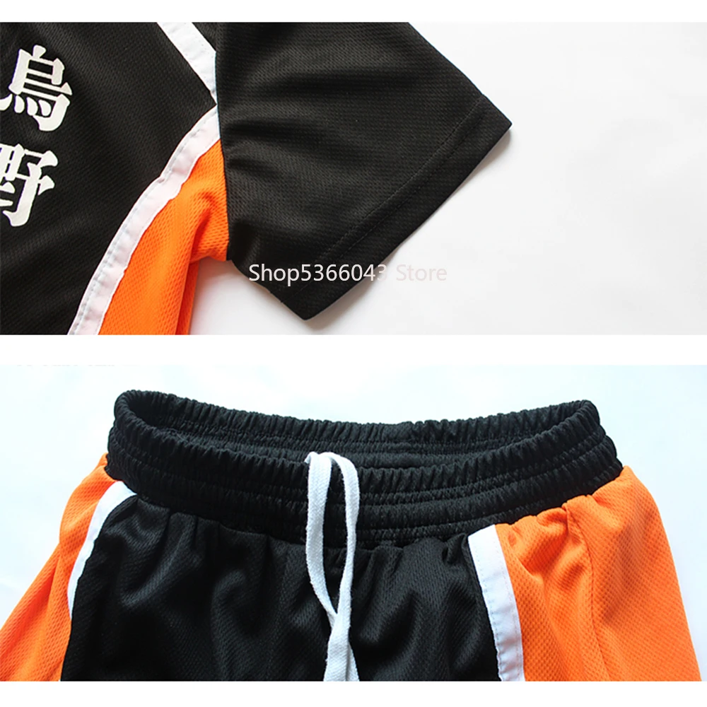 Anime Haikyuu Haikyuu!! Uniform Cosplay Costume Karasuno Nekoma High School Sportswear T-Shirt Shorts Jersey Christmas Purim