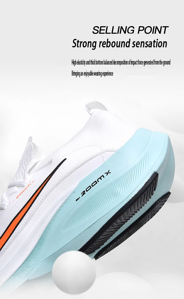 Description Picture 6 of itemMen Running Shoes Woman Trainer Race Breathable Couple Unisex Sneakers Men Sneakers Lace Up Round Toe Cushioning Shoes for Men
