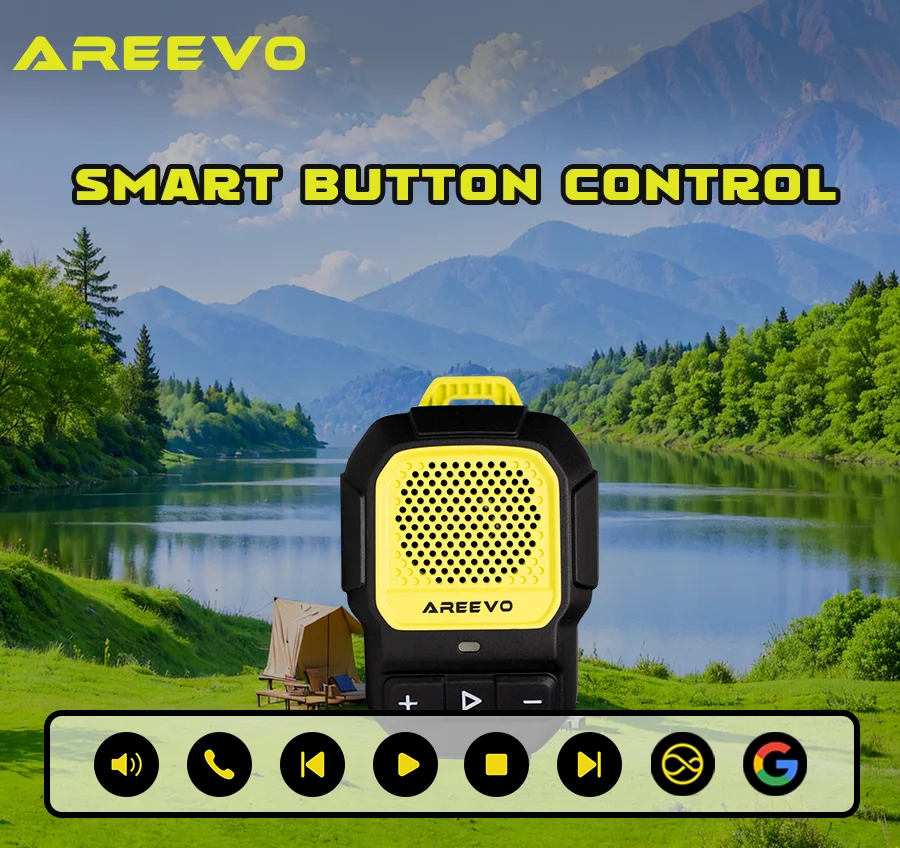 AREEVO PocketCLIP Wearable Speaker IP67 Waterproof Bluetooth Speaker Clip-on Wireless Portable Speaker 10h Playtime Hifi Stereo