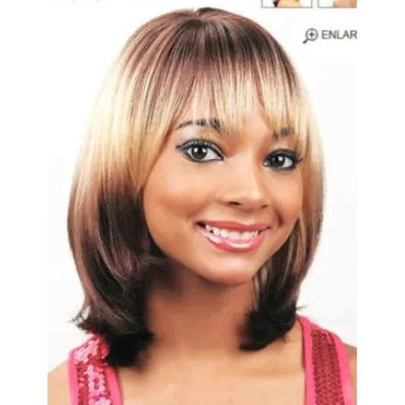 Junee 패션 맨해튼 스타일 합성 짧은/중간 전체 직선 가발