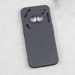 Sleek Black Matte Soft TPU Phone Case with Camera Protection for Nothing Phone 1 (Black)