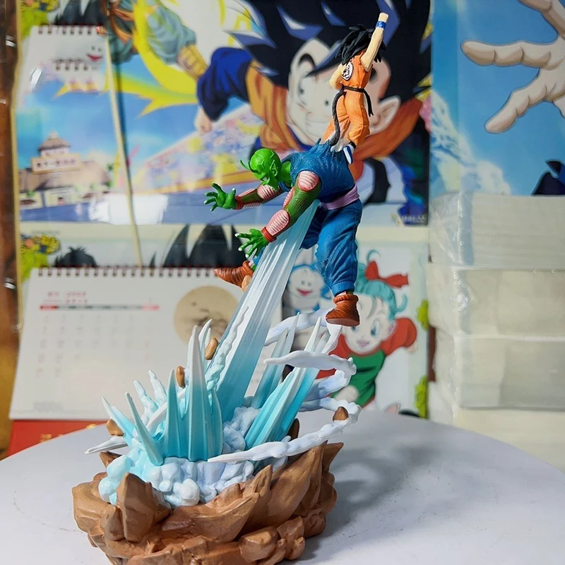 Figurine Dragon Ball, Goku Enfant et Piccolo, 25 cm