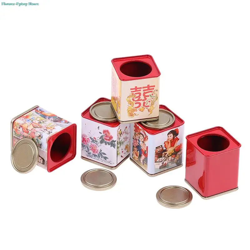 

1pc 1:12 Dollhouse Miniature Cookie Jar Candy Box Storage Tank Piggy Bank Home Model Decor Toy Doll House Accessories