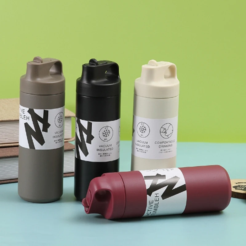 휴대용 흡입 깍지, 스테인레스 스틸 보온병 컵, 스포츠 주전자, 550ml