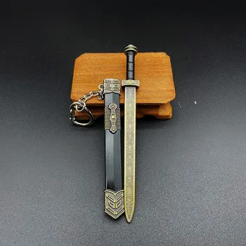 12cm Vintage Ancient Chinese Sword Metal Mini Replica Unsharpened Handmade Craft Home Decor Weapon Collectible Gift for Men 1