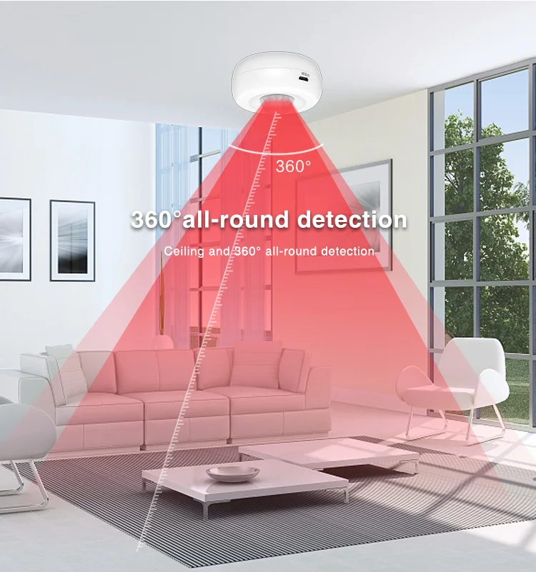 Tuya WiFi Smart PIR Motion Detection Sensor Security Burglar Alarm Sensor Smart