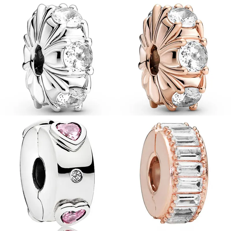 

Sparkling Rose Long Pronged Explosion Of Love Ice Formation Clip Bead 925 Sterling Silver Charm Fit Fashion Bracelet Diy Jewelry
