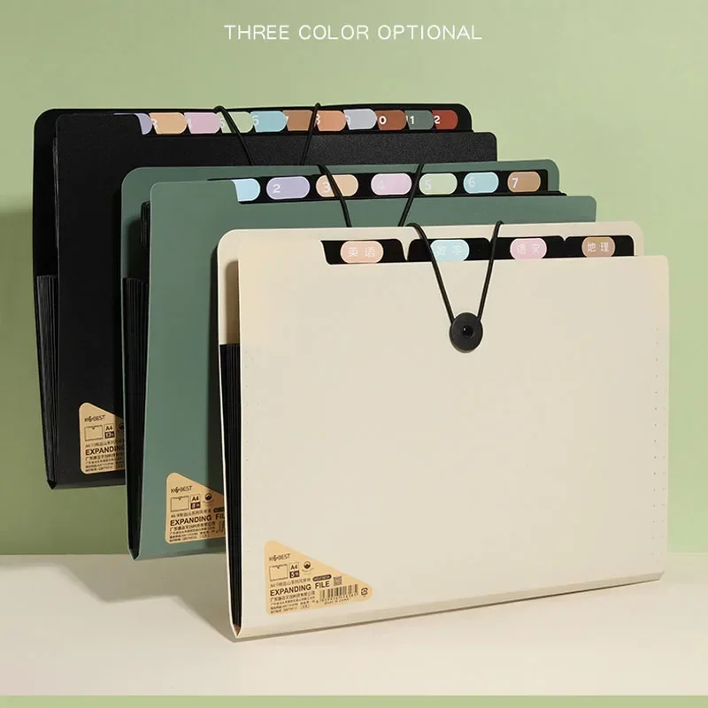 

PP A4 File Folder New 8/13 Layers Sorting Bag Expanding File Organizer Multi-Layer Office Supplies Document Storage Bag