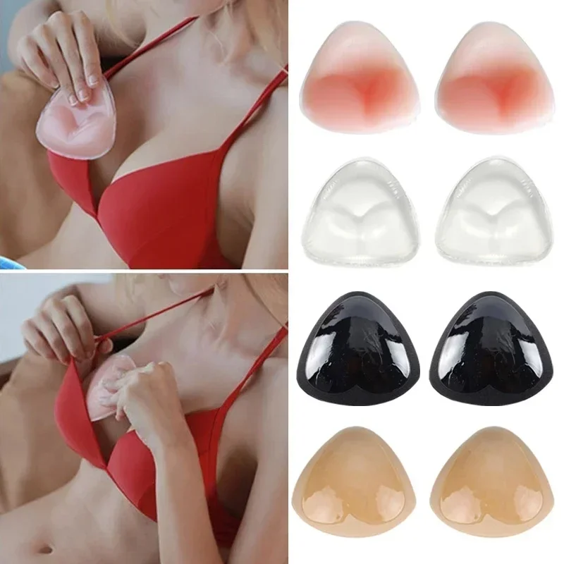 Silicone Breast Patch Silicone Nipple Cover Breast Nipple Covers Bra Pads Inserts Breast Sticker Bra Insert Pads Women Summer Bra Insert Pad Bra Cup Thicker Breast Push Up Silicone Pads Nipple Cover Stickers Bikini Inserts Undies Intimat