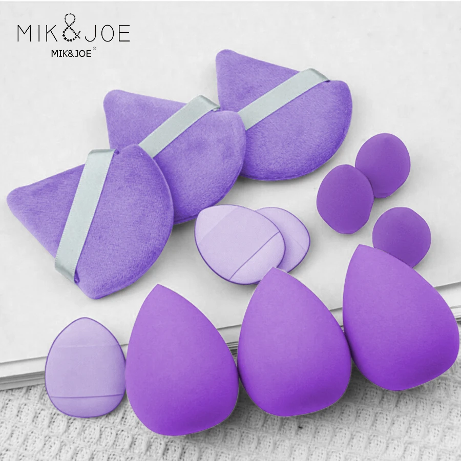 Makeup puff 12Pcs triangle giant soft eye/base portable cosmetics tool set