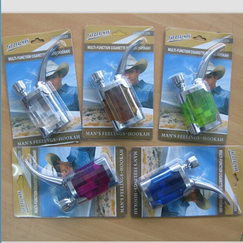 Portable Mini Water Tobacco Smoking Pipe Vintage Hookah Filter Pipe Hose Cigarette Holder For Man Gift herb smoking pipe tobacco pipe hookah water pipe smoking pipe