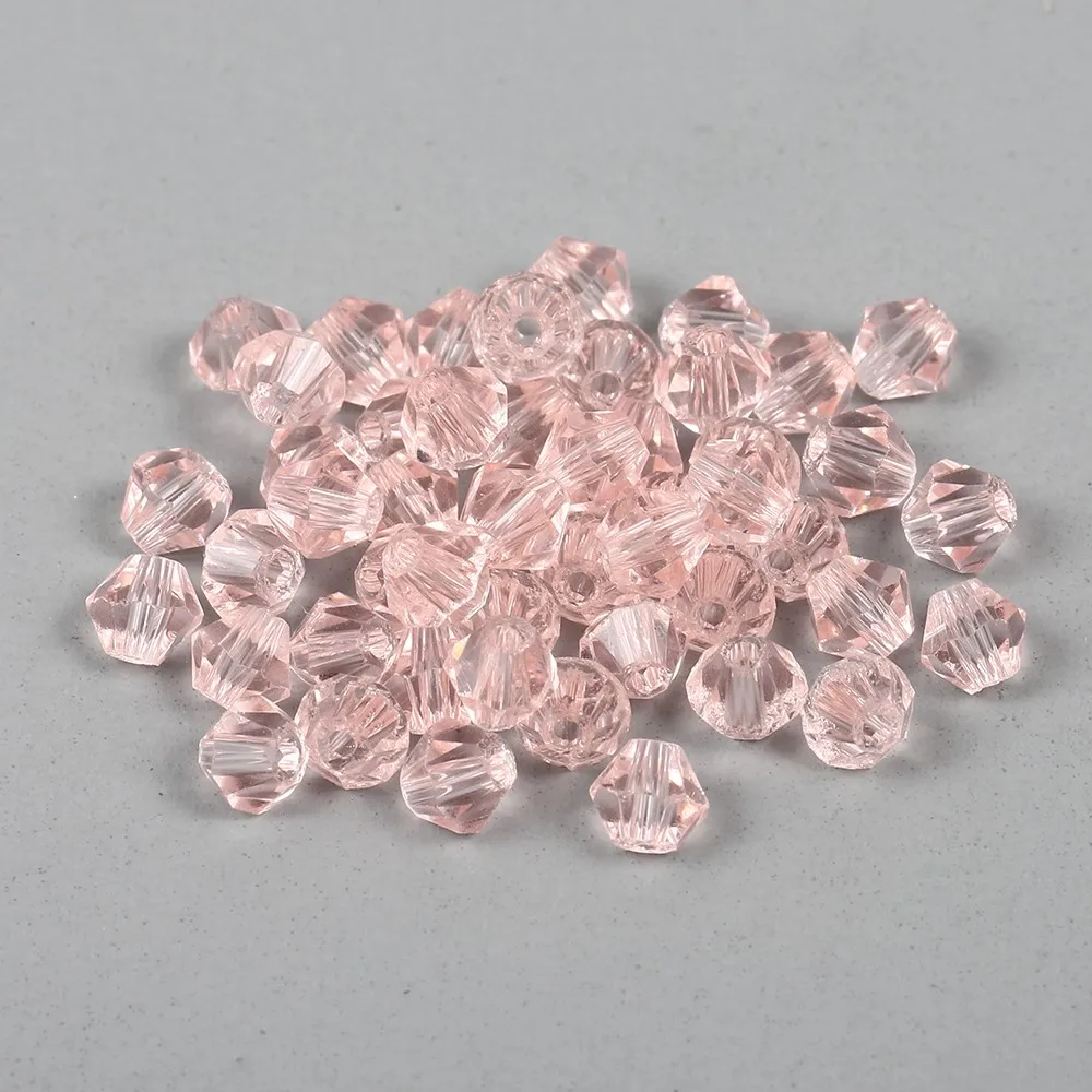 Shimmering AB Glass Bicone Beads – 200Pcs