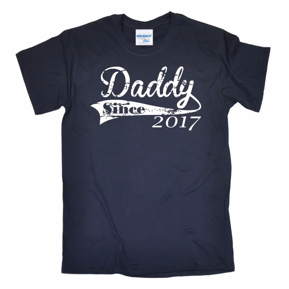 

Design T Shirts Casual Cool Daddy Since Dad Birth Fathers Personalised Present Gift Printing On Tee Shirt Funny Casual Brand Tee