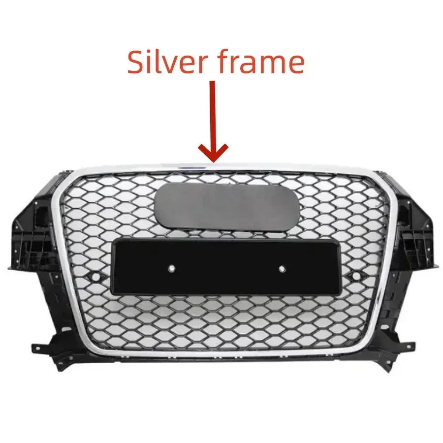 

Car Front Bumper Grille Grill for Audi RSQ3 for Q3/SQ3 2013 2014 2015（Refit for RSQ3 Style）Car Accessories tools