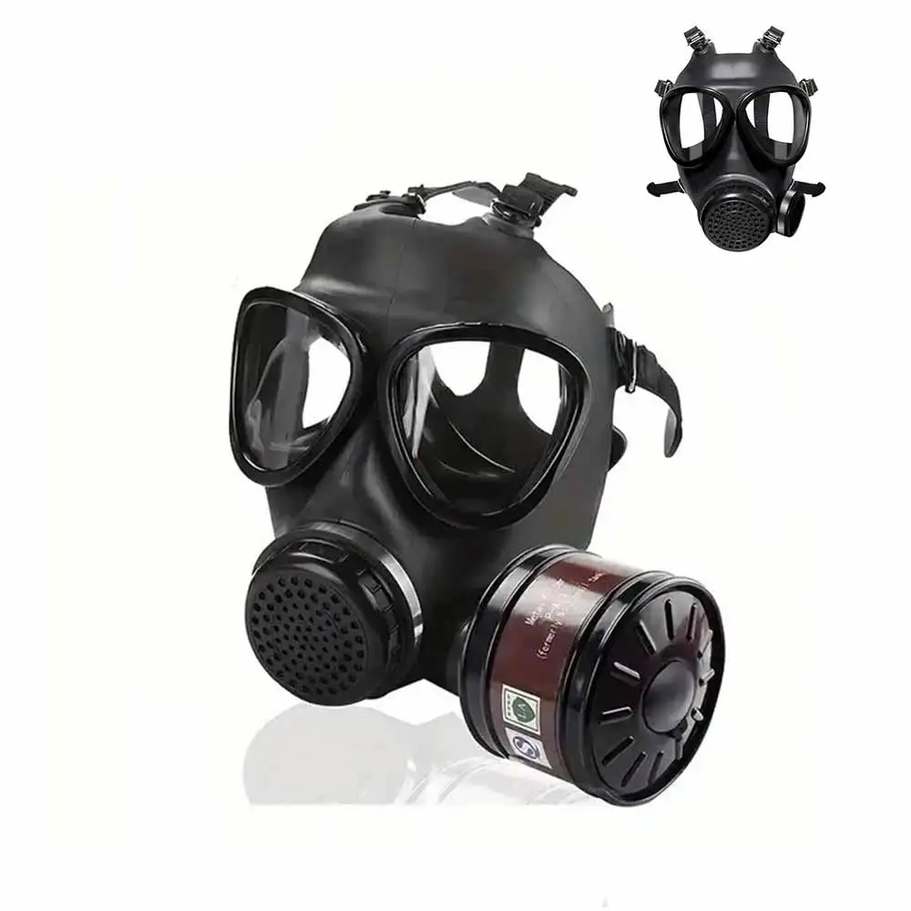 HANUU Gasmasker, survival, nucleair en chemie, gasmasker, militair tactisch adembeschermingsmasker, volledig gezichtsmasker, met 40 mm actieve koolfilter voor stof, dampen en chemicaliën HANUU Gasmasker, survival, nucleair en chemie, gasmasker, militair tactisch adembeschermingsmasker, volledig gezichtsmasker, met 40 mm actieve koolfilter voor stof, dampen en chemicaliën
