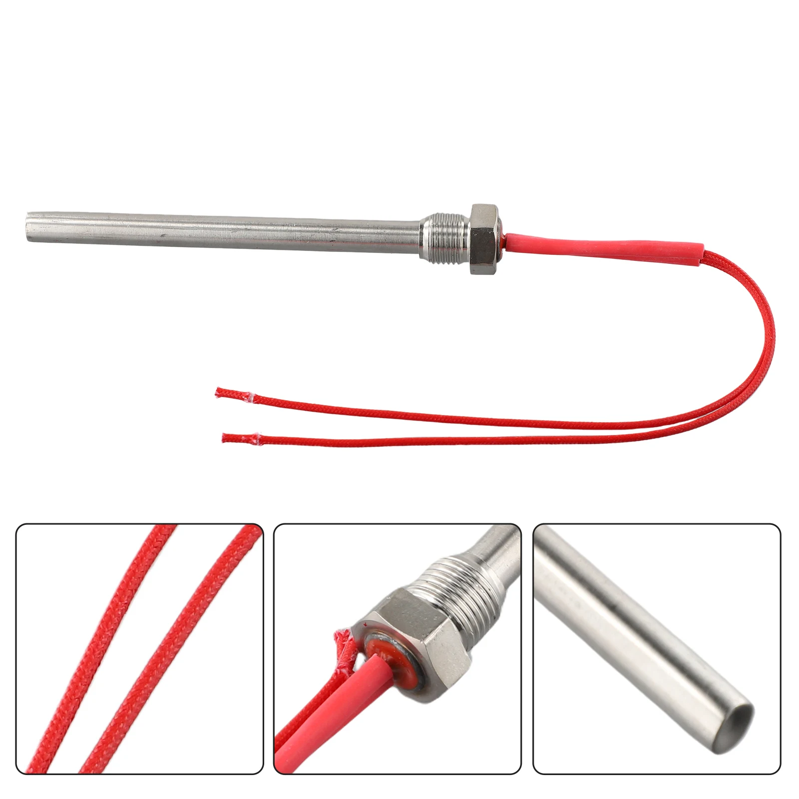 Wood Pellet Heating Tube 220V 300W/350W Stainless Steel Anti-rust For Fireplace Grill Stove