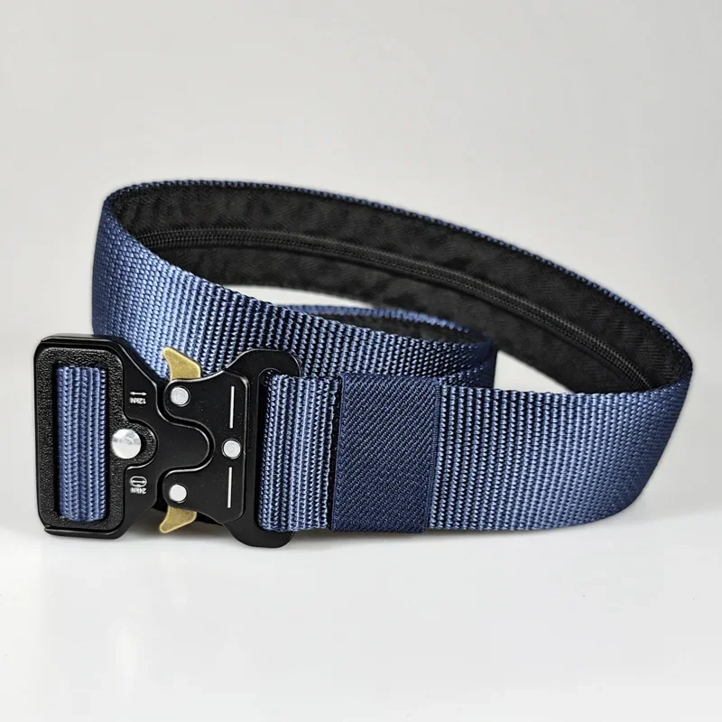 Tactical Belt Canvas Belt Canvas Belts Tactical Belts Mens Belt Waist Belt Multi Function Belt Men Belt Zipper Money Slot Pocket Army Outdoor Hunting Tactical Multi Function Combat Survival Marine Corps Canvas