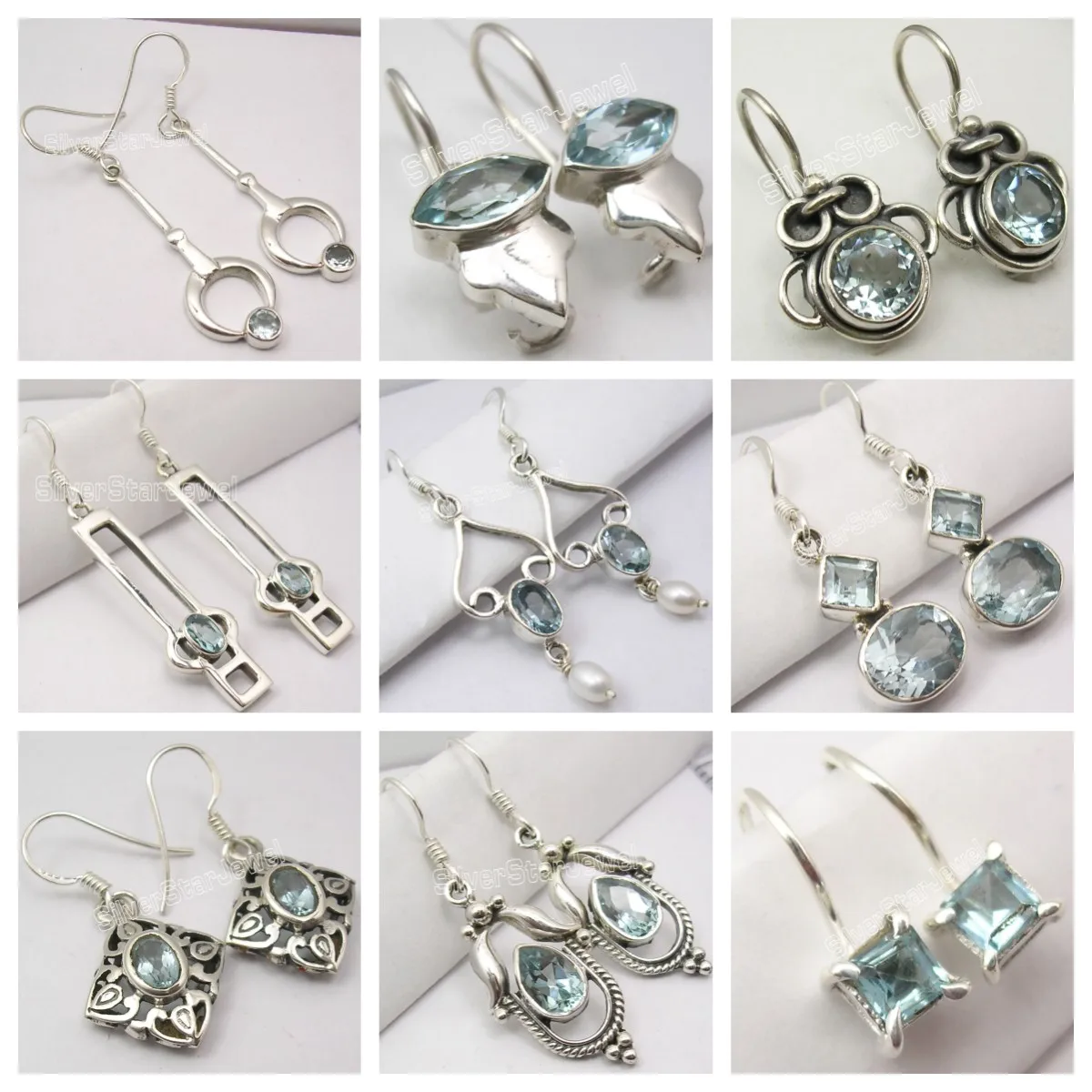

India Origined Classic Jewelry Semi-precious Stone Earrings Collection 127