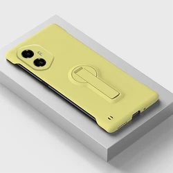 Ultra - Thin Frameless Phone Case with Holder - Premium Protection Cover - Honor 100 (Yellow)