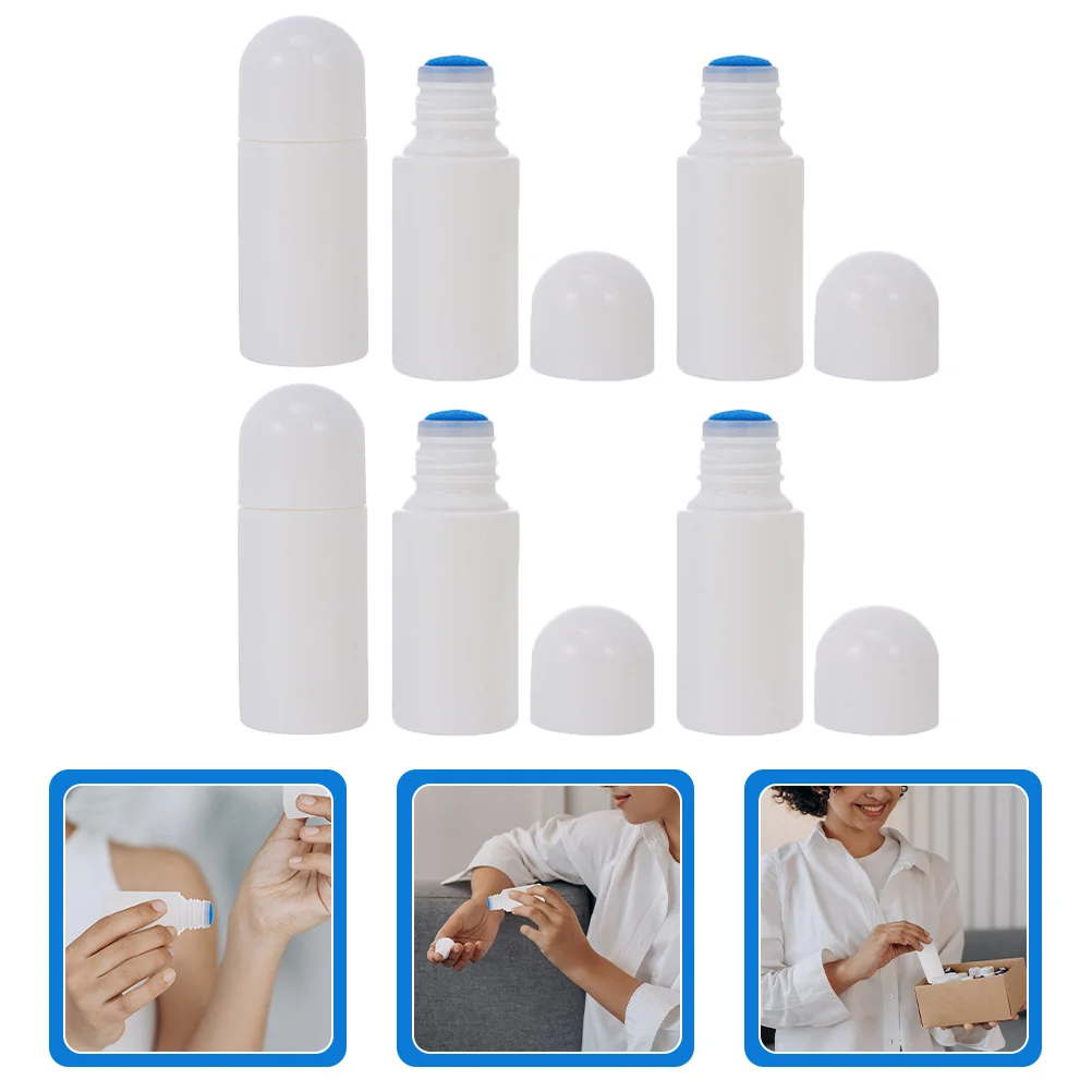 

6 Pcs Sponges Liniment Bottle Head Applicator Practical Small Liquid Applying Bottles White Travel Reusable Refillable