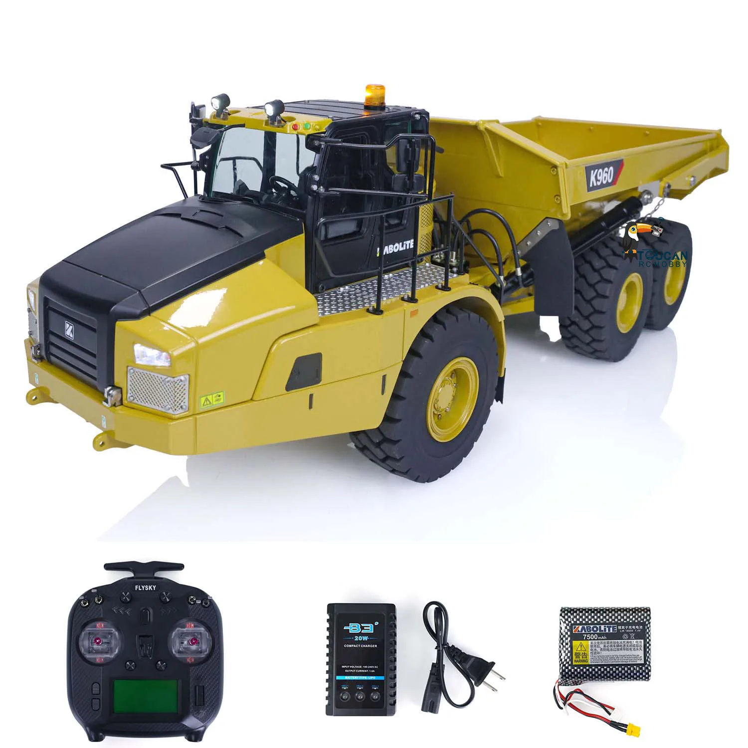Gifts KABOLITE K960 RC Hydraulic Articulated Truck 6x6 Remoted Dumper Cars Finished Tripper Mini Vehicle Boys Toys Model 2