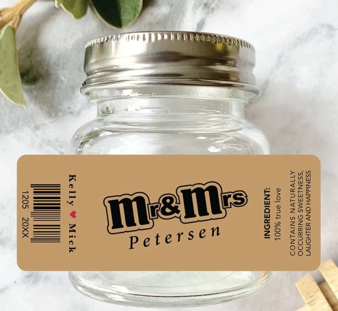 

Шоколадные наклейки Mr & Mrs, индивидуальные наклейки, свадебные сувениры, индивидуальные наклейки, 100