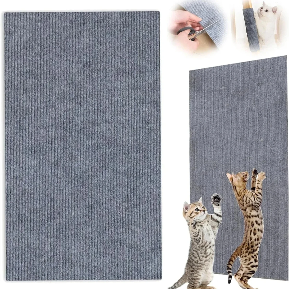 1Pack Wall Mounted Cat Climbing Mat Wear Resistant Scratch DIY Climbing Cat Scratcher Sofas Protection