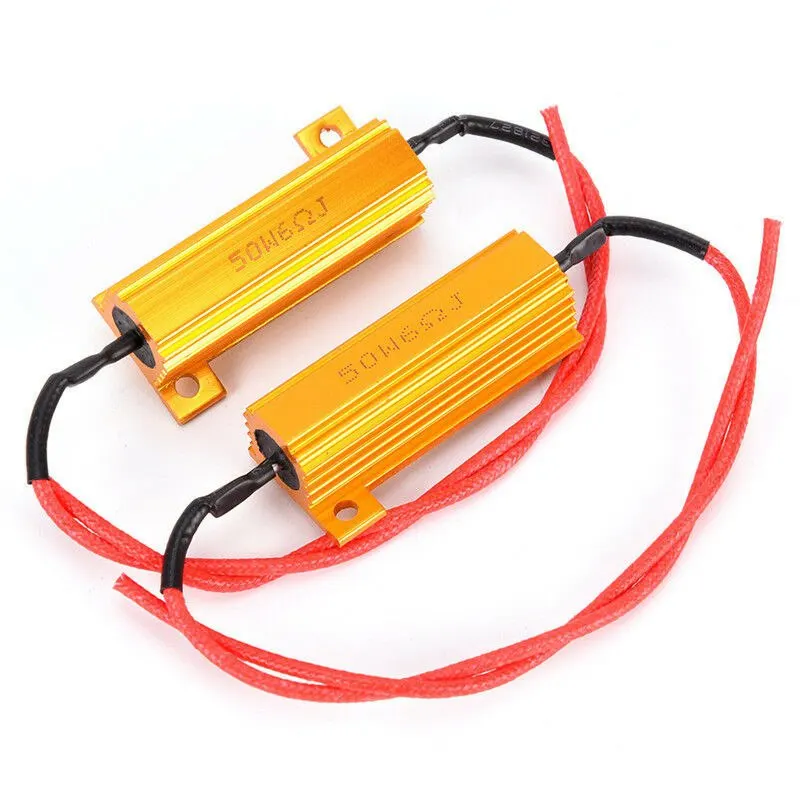 

Load Resistor 1Pcs Turn Signal Fast 50W 6 ohm RX24 Fix LED Bulb Hyper Flash Reverse Brake